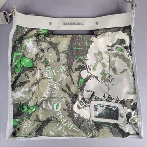 Diesel Camouflage Green and White Messenger Bag